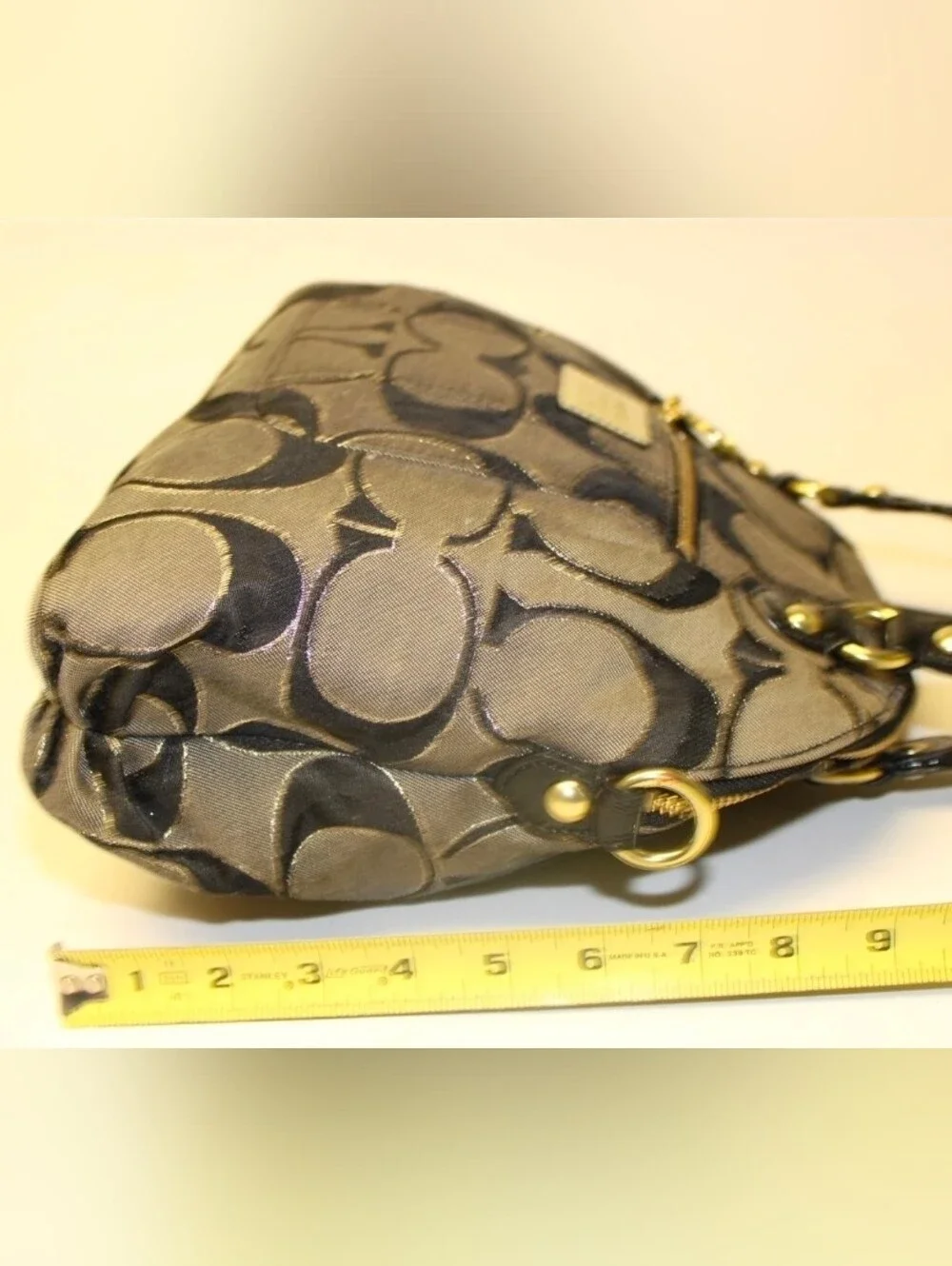Coach RARE VINTAGE Signature Convertible Bag Gold Hardware amazing Condition